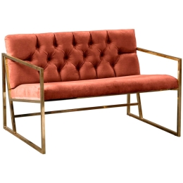 Καναπές Διθέσιος Oslo Babyface 118BRN1557 109x75x74cm Apple-Gold