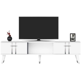 Έπιπλο Τηλεόρασης Asel 475OLV2699 150x29,6x44,6cm White-Silver