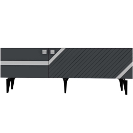 Έπιπλο Τηλεόρασης Iris 475OLV2727 150x30x49cm Anthracite-Silver