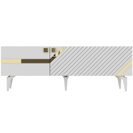 Έπιπλο Τηλεόρασης Iris 475OLV2728 150x30x49cm White-Gold