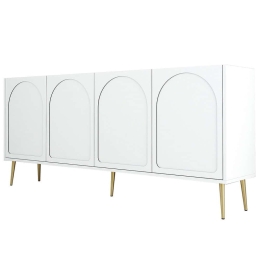 Μπουφές Lyon 845HCT5527 180x35x80cm White Particle Board, Melamine