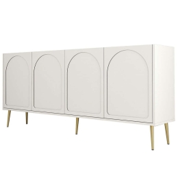 Μπουφές Lyon 845HCT5528 180x35x80cm Cream Particle Board, Melamine