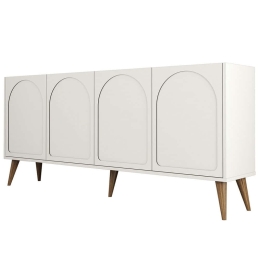 Μπουφές Lyon 845HCT5534 180x35x81cm Cream Μοριοσανίδα, Μελαμίνη