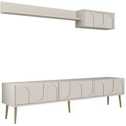 Σύνθεση Τηλεόρασης Lyon 845HCT5581 180x35x43cm Cream