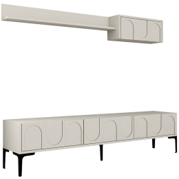 Σύνθεση Τηλεόρασης Lyon 845HCT5584 180x35x42cm Cream