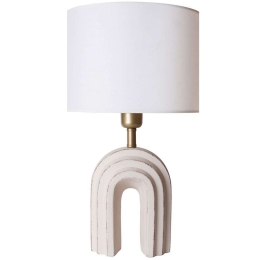 Φωτιστικό Επιτραπέζιο 687HMY2321 Φ28x50cm E27 40W Cream-Gold Opviq