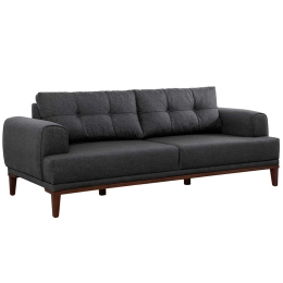 Καναπές Τριθέσιος Vina 867UNQ2208 223x94x82cm Anthracite-Walnut