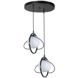 Φωτιστικό Οροφής Nepal 846STL1686 Φ30x70cm 2xE27 40W Black-White Opviq