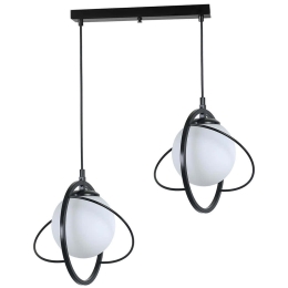 Φωτιστικό Οροφής - Ράγα Nepal 846STL1689 45x25x70cm 2xE27 40W Black-White Opviq
