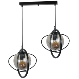 Φωτιστικό Οροφής - Ράγα Nepal 846STL1696 45x25x70cm 2xE27 40W Black Opviq