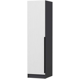 Ντουλάπα Μονόφυλλη Minar Kale 506MNR3608 45x52x210cm Anthracite-White Μονόφυλλη