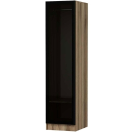 Ντουλάπα Μονόφυλλη Minar Kale 506MNR3658 45x52x210cm Oak-Black Μονόφυλλη