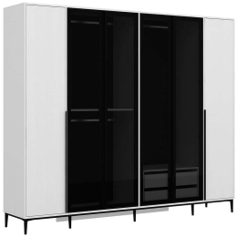 Ντουλάπα Εξάφυλλη Elevate 506MNR3724 268x52x218cm White Εξάφυλλη