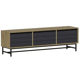 Έπιπλο Τηλεόρασης Lery 506MNR1120 150x35x45cm Anthracite-Black