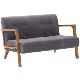 Καναπές Διθέσιος Kemer Chenille 825BLC2944 114x85x80cm Grey