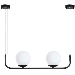 Φωτιστικό Οροφής - Ράγα Faruk 942FLG2523 56x15x110cm 2xE14 40W Black Opviq