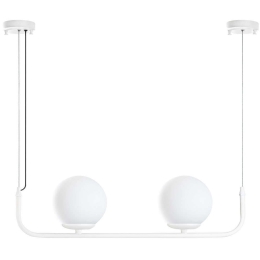 Φωτιστικό Οροφής - Ράγα Faruk 942FLG2525 56x15x110cm 2xE14 40W White Opviq