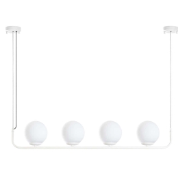 Φωτιστικό Οροφής - Ράγα Faruk 942FLG2531 100x15x110cm 4xE14 40W White Opviq
