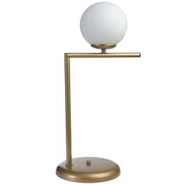 Φωτιστικό Επιτραπέζιο Araz 534LUN5111 20x57cm 1xE27 40W Gold-White Opviq