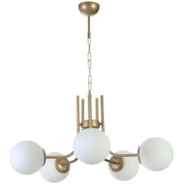 Φωτιστικό Οροφής Nevada 846STL5133 Φ65x70cm 5xE27 40W Gold-White Opviq