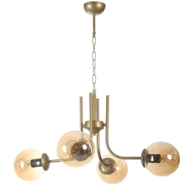Φωτιστικό Οροφής Nevada 846STL5135 Φ65x70cm 4xE27 40W Gold Opviq