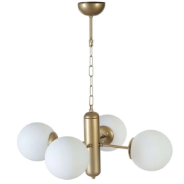 Φωτιστικό Οροφής Bankok 846STL5141 Φ45x70cm 4xE27 40W Gold-White Opviq