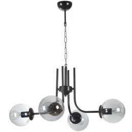 Φωτιστικό Οροφής Nevada 846STL5177 Φ65x70cm 4xE27 40W Black Opviq