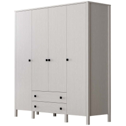 Ντουλάπα Τετράφυλλη 787CDL1303 160x54x195cm White Τετράφυλλη