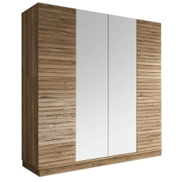 Ντουλάπα Τετράφυλλη 787CDL1314 180x59x200cm Walnut Τετράφυλλη