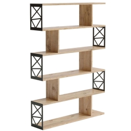 Βιβλιοθήκη 787CDL1504 90x20x138cm Pine-Black