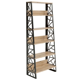 Βιβλιοθήκη 787CDL1507 60x30x160cm Pine-Black