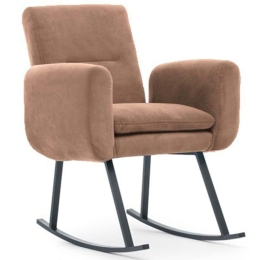 Πολυθρόνα Κουνιστή Kono 859FTN1757 52x86x99cm Light Brown