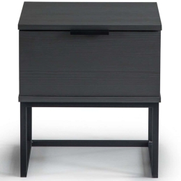 Κομοδίνο 304THD1202 45x40x53cm Anthracite-Black