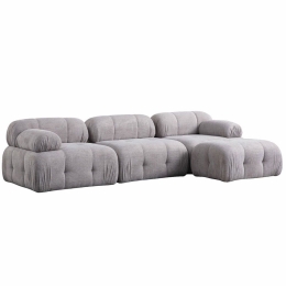 Καναπές Γωνιακός Petite 560ARE1259 290x160x75cm Light Grey