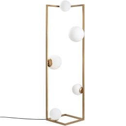 Φωτιστικό Δαπέδου Corner 521SHN1542 35x35x157cm 2xE27/3xE14 40W Gold Opviq