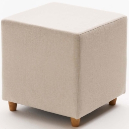 Σκαμπό Olimpos 825BLC5169 40x40x40cm Cream
