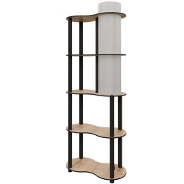 Φωτιστικό Δαπέδου Με Ραφάκια 666PTR1117 48x24x140cm 1xE27 40W Oak Opviq