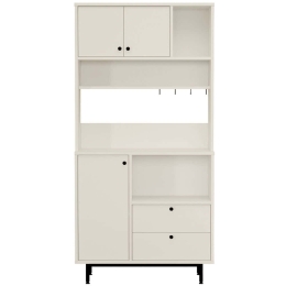 Ντουλάπι Κουζίνας 956LCS3554 88x35,5x180cm White Μοριοσανίδα, Μέταλλο