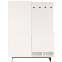 Έπιπλο Εισόδου Os 956LCS2832 147,4x35,5x195,6cm White Μοριοσανίδα, Μελαμίνη