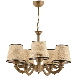 Φωτιστικό Οροφής Fiona Coral 390FLH2293 55x65cm 5xE27 40W Gold-Cream Opviq