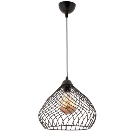 Φωτιστικό Οροφής Mongo 390FLH2306 Φ26x60cm 1xE27 40W Black Opviq