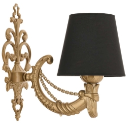 Φωτιστικό Τοίχου - Απλίκα Gloria 390FLH2341 26x24cm 26x24cm 1xE27 40W Black-Gold Opviq
