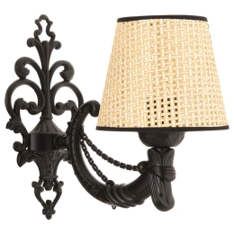 Φωτιστικό Τοίχου - Απλίκα Gloria Coral 390FLH2343 26x24cm 1xE27 40W Natural-Black Opviq