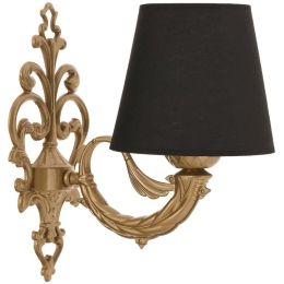 Φωτιστικό Τοίχου - Απλίκα Lily 390FLH2353 26x24cm 26x24cm 1xE27 40W Black-Gold Opviq