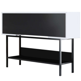Κονσόλα Force 618BLY1413 120x30x81cm Black-White Μοριοσανίδα, Μέταλλο