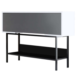 Κονσόλα Force 618BLY1414 120x30x81cm Anthracite-White Μοριοσανίδα, Μέταλλο