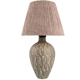 Φωτιστικό Επιτραπέζιο Βελούδο 687HMY2366 Φ25x50cm 1xE27 40W Grey-White Opviq