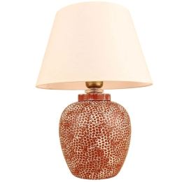 Φωτιστικό Επιτραπέζιο 687HMY2380 Φ30x42cm 1xE27 40W Tile Red-White Opviq