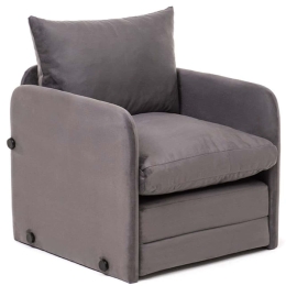 Πολυθρόνα - Κρεβάτι Saga Single 859FTN2880 68x70x66cm Grey