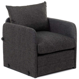 Πολυθρόνα - Κρεβάτι Saga Single 859FTN2882 68x70x66cm Dark Grey